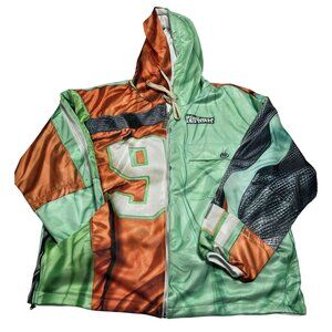 PDF Channel Patchwork Hoodie in Green Print